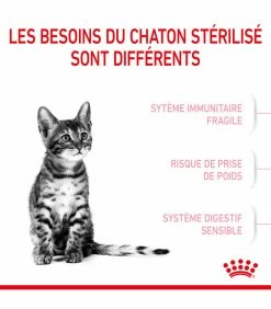 ROYAL CANIN Cat Kitten Stérilisé 3.5 Kg -alimentation chats boutique cat kitten sterilise 2 kg 1