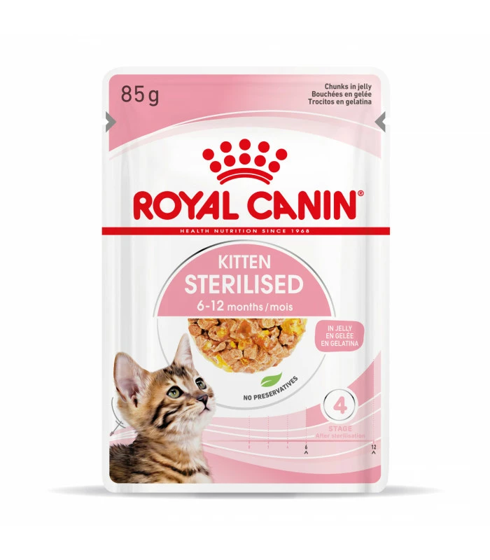 ROYAL CANIN CAT KITTEN STERILIZED BOUCHEE EN GELEE 12 X 85G 3 ROYAL CANIN CAT KITTEN STERILIZED BOUCHEE EN GELEE 12 X 85G