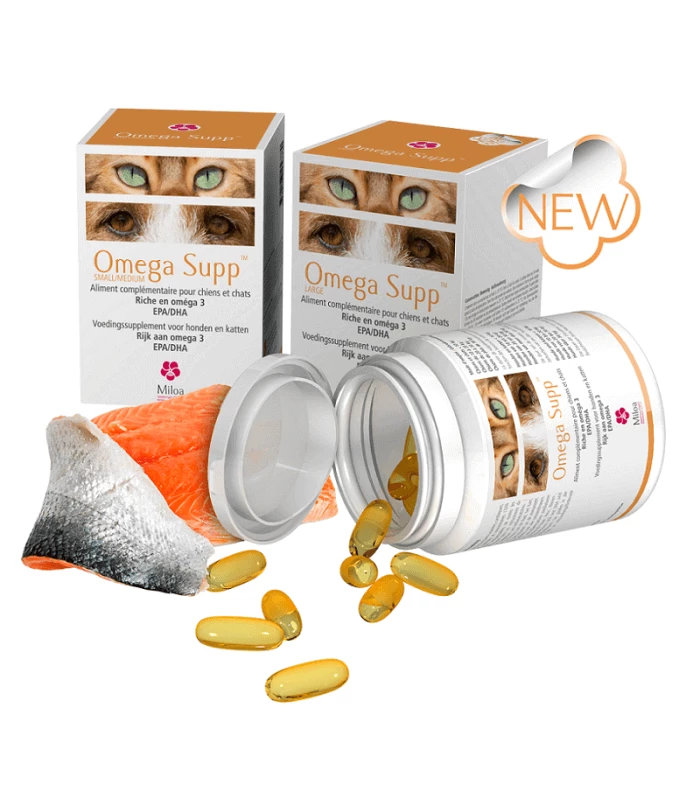 MILOA Complément OMEGA SUPP Chien Et Chat 60 Caps. 3 MILOA Complément OMEGA SUPP Chien Et Chat 60 Caps.