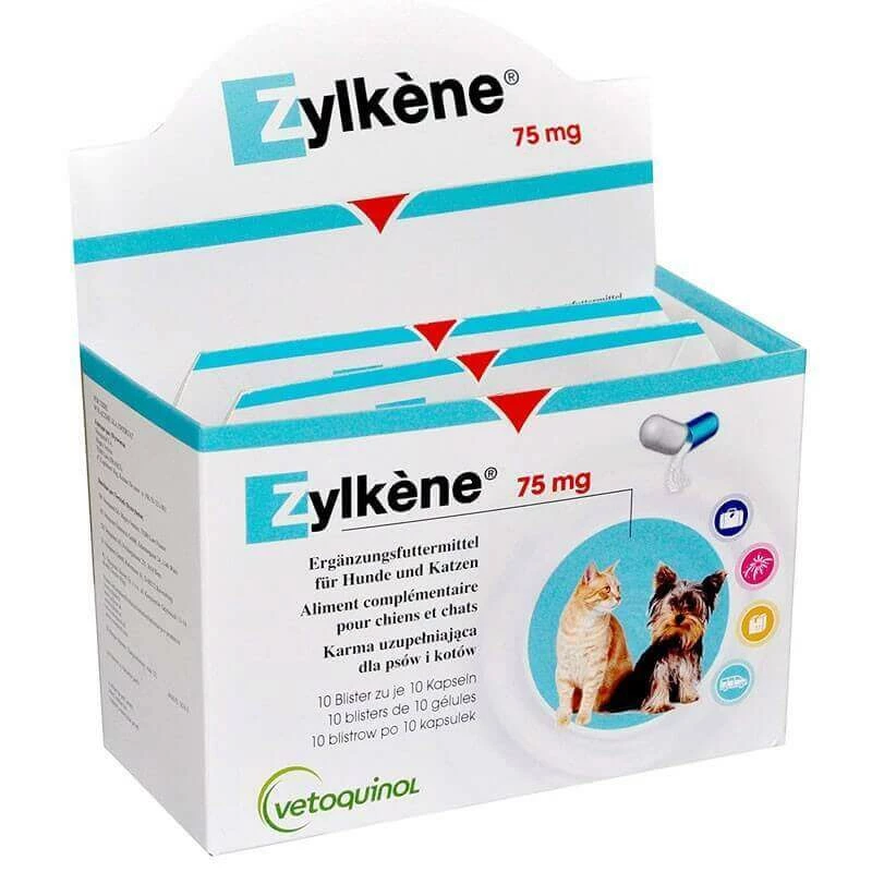 Vetoquinol Complément ZYLKENE 75 MG Chien Et Chat 10x10 Gel. 3 Vetoquinol Complément ZYLKENE 75 MG Chien Et Chat 10x10 Gel.