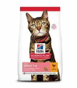 HILL'S Pet Nutrition Croquettes ADULT LIGHT POULET Chat Sac 3 Kg - Science Plan