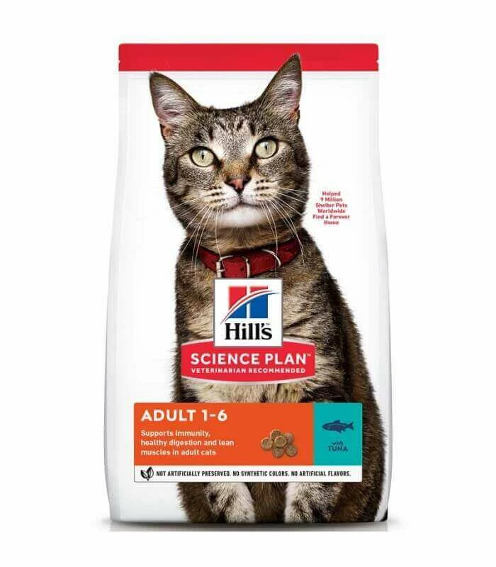 HILL'S Pet Nutrition Croquettes ADULT THON Chat Sac 1.5 Kg - Science Plan 3 HILL'S Pet Nutrition Croquettes ADULT THON Chat Sac 1.5 Kg - Science Plan