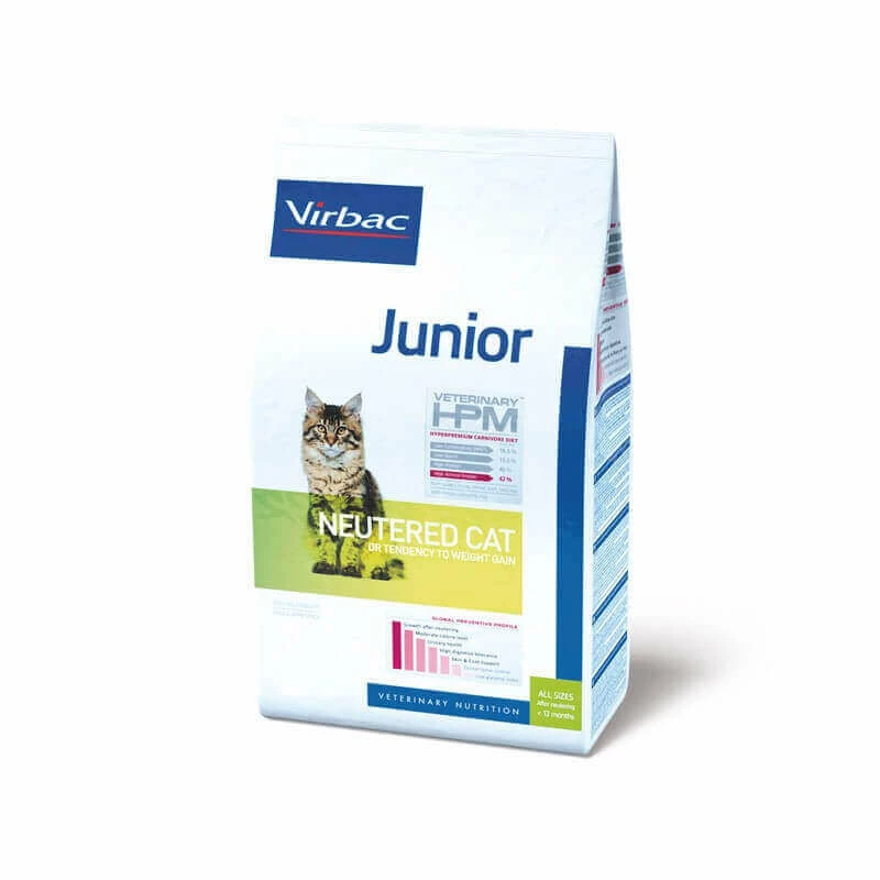 Virbac Croquettes JUNIOR NEUTERED Chat Sac 3 Kg - Veterinary HPM 3 Virbac Croquettes JUNIOR NEUTERED Chat Sac 3 Kg - Veterinary HPM