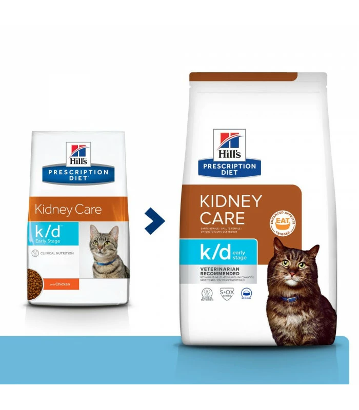 HILL'S Pet Nutrition Croquettes K/D KIDNEY EARLY STAGE POULET Chat Sac 3 Kg - Prescription Diet 3 HILL'S Pet Nutrition Croquettes K/D KIDNEY EARLY STAGE POULET Chat Sac 3 Kg - Prescription Diet
