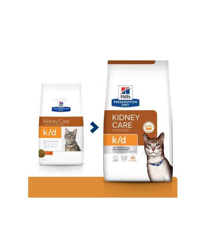 HILL'S Pet Nutrition Croquettes K/D KIDNEY POULET Chat Sac 3 Kg - Prescription Diet 3 HILL'S Pet Nutrition Croquettes K/D KIDNEY POULET Chat Sac 3 Kg - Prescription Diet