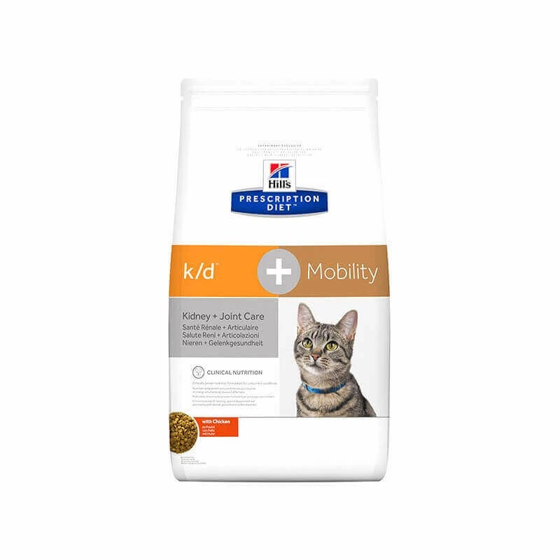HILL'S Pet Nutrition Croquettes K/D + MOBILITY POULET Chat Sac 2 Kg - Prescription Diet 3 HILL'S Pet Nutrition Croquettes K/D + MOBILITY POULET Chat Sac 2 Kg - Prescription Diet