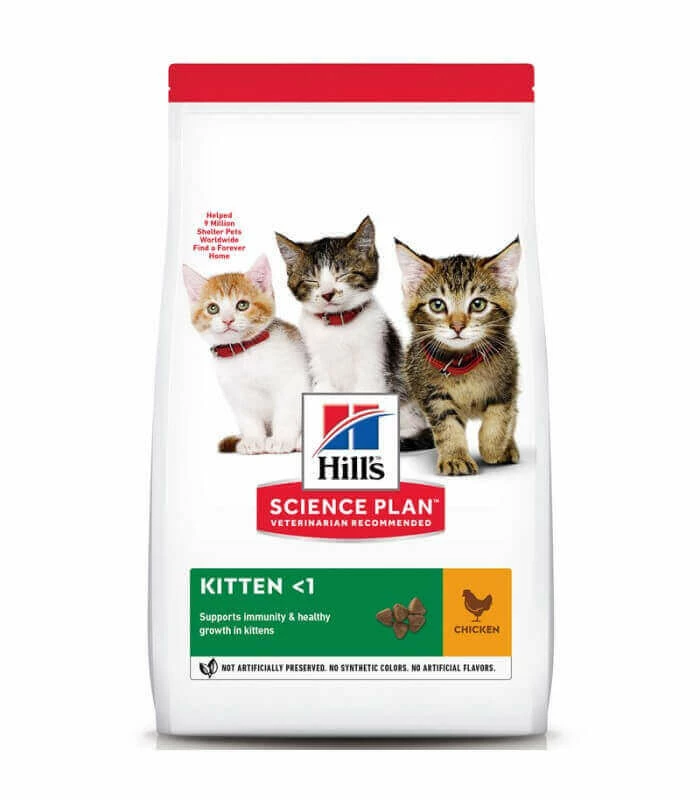 HILL'S Pet Nutrition Croquettes KITTEN POULET Chaton Sac 3 Kg - Science Plan 3 HILL'S Pet Nutrition Croquettes KITTEN POULET Chaton Sac 3 Kg - Science Plan