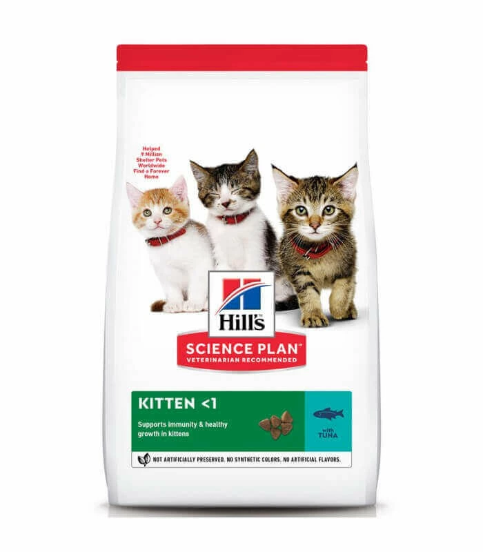 HILL'S Pet Nutrition Croquettes KITTEN THON Sac 1,5 Kg - Science Plan 3 HILL'S Pet Nutrition Croquettes KITTEN THON Sac 1,5 Kg - Science Plan