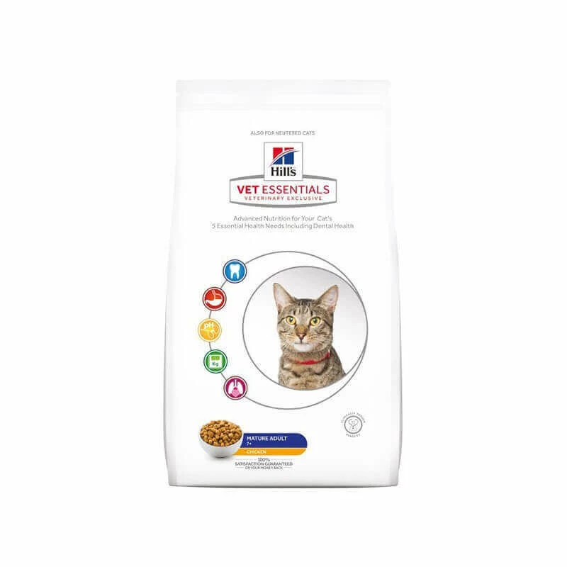 HILL'S Pet Nutrition Croquettes MATURE DENTAL HEALTH POULET Chat Sac 1.5 Kg - Vet Essentials 8 HILL'S Pet Nutrition Croquettes MATURE DENTAL HEALTH POULET Chat Sac 1.5 Kg - Vet Essentials – Image 6