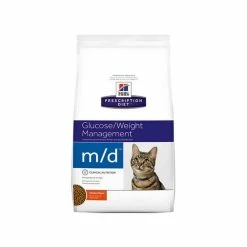 HILL'S Pet Nutrition Croquettes M/D DIABETES/WEIGHT MANAGEMENT POULET Chat Sac 5 Kg - Prescription Diet