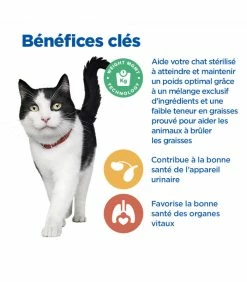 HILL'S Pet Nutrition Croquettes Feline Multi-Benefit Weight Mature POULET Chat Sac 3 Kg - Vet Essentials -alimentation chats boutique croquettes neutered mature adult 7 poulet chat sac 2 kg vetessentials 2