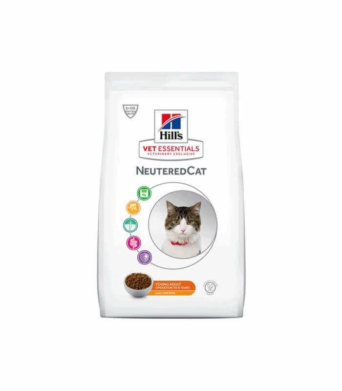HILL'S Pet Nutrition Croquettes NEUTERED YOUNG ADULT POULET Chat Sac 1.5 Kg - Vet Essentials 3 HILL'S Pet Nutrition Croquettes NEUTERED YOUNG ADULT POULET Chat Sac 1.5 Kg - Vet Essentials