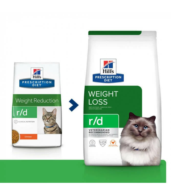 HILL'S Pet Nutrition Croquettes R/D WEIGHT REDUCTION POULET Chat Sac 5 Kg - Prescription Diet 4 HILL'S Pet Nutrition Croquettes R/D WEIGHT REDUCTION POULET Chat Sac 5 Kg - Prescription Diet – Image 2