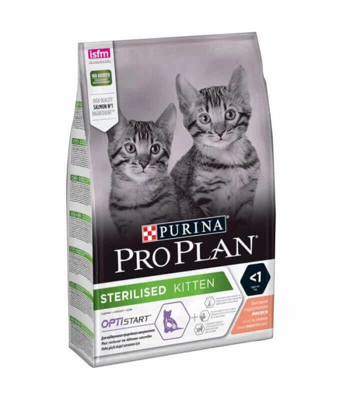 Purina Croquettes STERILISED KITTEN OPTISTART SAUMON Sac 3 Kg - Pro Plan 3 Purina Croquettes STERILISED KITTEN OPTISTART SAUMON Sac 3 Kg - Pro Plan