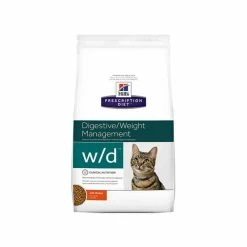 HILL'S Pet Nutrition Croquettes W/D DIGESTIVE/WEIGHT MANAGEMENT POULET Chat Sac 5 Kg - Prescription Diet