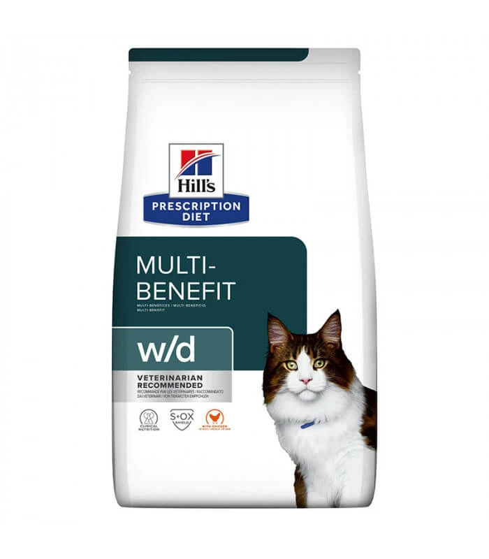 HILL'S Pet Nutrition Croquettes W/D MULTI-BENEFIT POULET Chat Sac 1.5 Kg - Prescription Diet 5 HILL'S Pet Nutrition Croquettes W/D MULTI-BENEFIT POULET Chat Sac 1.5 Kg - Prescription Diet – Image 3