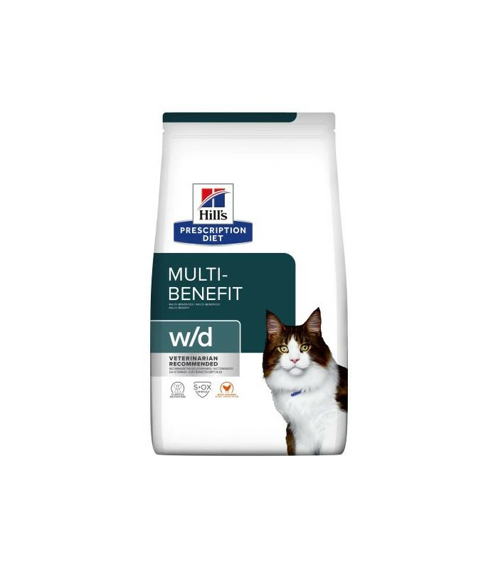 HILL'S Pet Nutrition Croquettes W/D MULTI-BENEFIT POULET Chat Sac 3 Kg - Prescription Diet 4 HILL'S Pet Nutrition Croquettes W/D MULTI-BENEFIT POULET Chat Sac 3 Kg - Prescription Diet – Image 2
