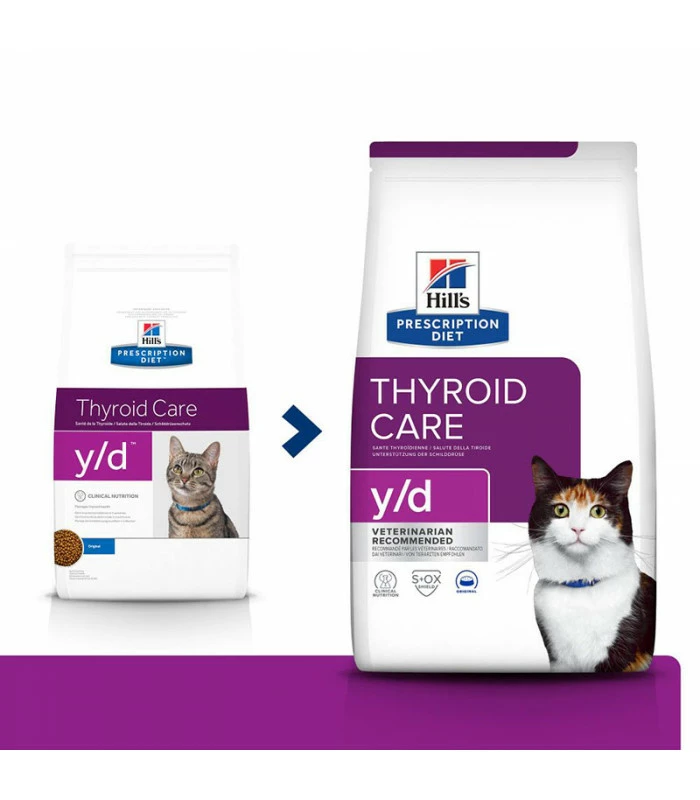 HILL'S Pet Nutrition Croquettes Y/D THYROID POULET Chat Sac 1.5 Kg - Prescription Diet 4 HILL'S Pet Nutrition Croquettes Y/D THYROID POULET Chat Sac 1.5 Kg - Prescription Diet – Image 2