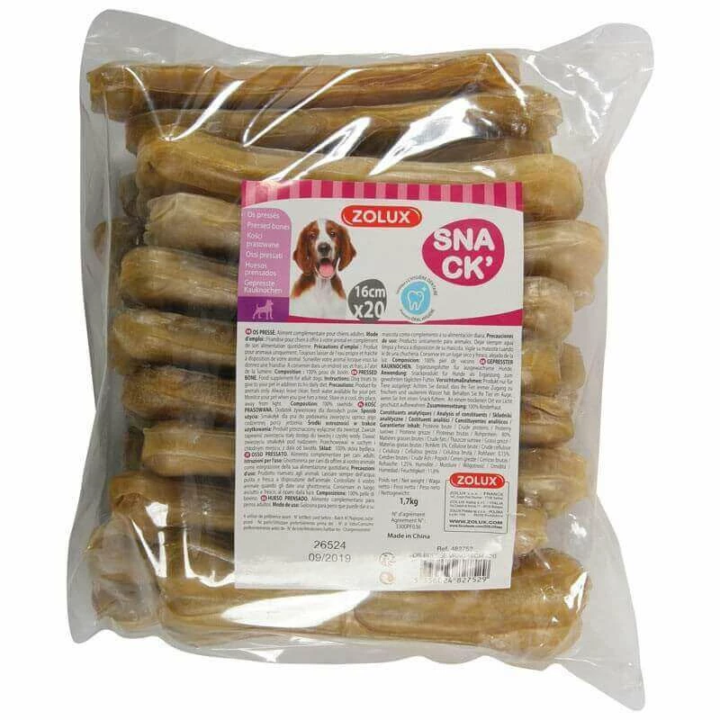 Zolux Os Pressés Pour Chien 16cm 20 Pcs 3 Zolux Os Pressés Pour Chien 16cm 20 Pcs
