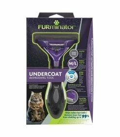 FURMINATOR Outil Anti-mue DESHEDDING MEDIUM/LARGE POILS LONGS Chat -alimentation chats boutique outil anti mue deshedding medium large poils longs chat 2