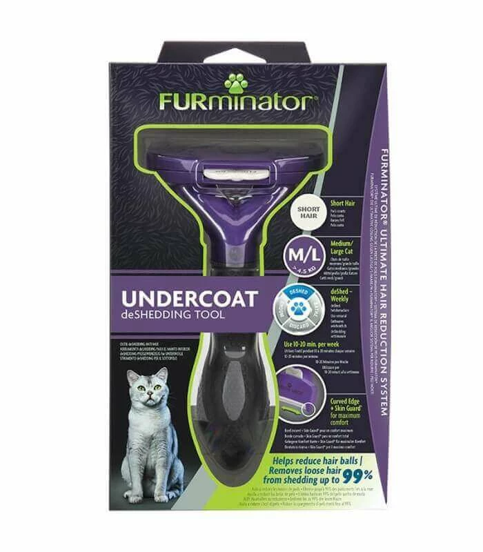 FURMINATOR Outil Anti-mue DESHEDDING MOYEN/LARGE POILS COURTS Chat 4 FURMINATOR Outil Anti-mue DESHEDDING MOYEN/LARGE POILS COURTS Chat – Image 2