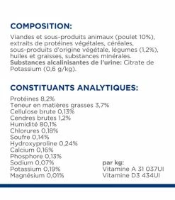 HILL'S Pet Nutrition Pâtée C/D URINARY MULTICARE MIJOTES POULET & LEGUMES Chat 24x82g - Prescription Diet -alimentation chats boutique patee cd urinary multicare mijotes poulet legumes chat 24x82g prescription diet 9