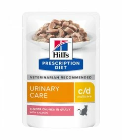 HILL'S Pet Nutrition Pâtée C/D URINARY MULTICARE SAUMON Chat 12x85g - Prescription Diet -alimentation chats boutique patee cd urinary multicare saumon chat 12x85g prescription diet 2