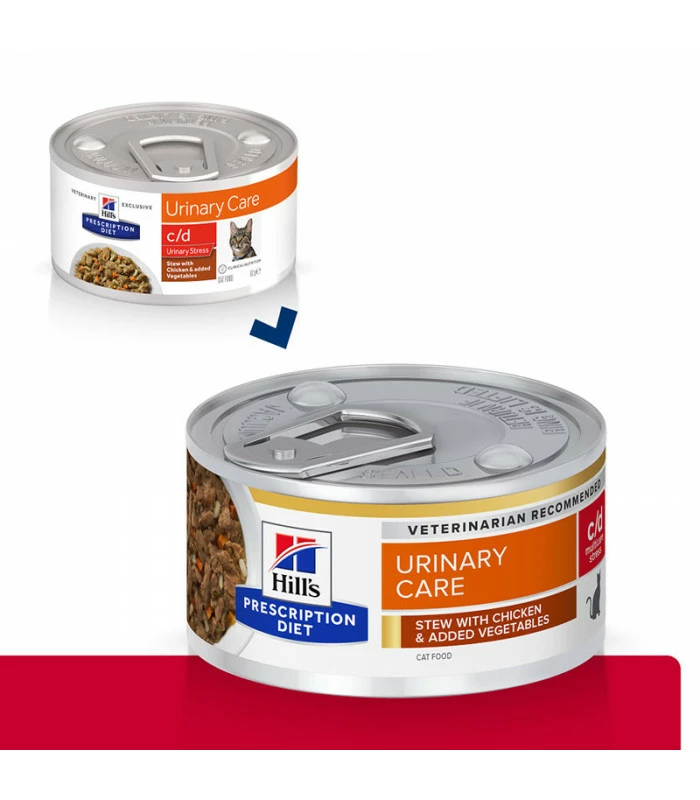 HILL'S Pet Nutrition Pâtée C/D URINARY STRESS MULTICARE MIJOTES Chat 24x82g - Prescription Diet 3 HILL'S Pet Nutrition Pâtée C/D URINARY STRESS MULTICARE MIJOTES Chat 24x82g - Prescription Diet