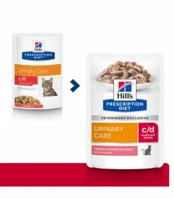 HILL'S Pet Nutrition Pâtée C/D URINARY STRESS MULTICARE SAUMON Chat 12x85g - Prescription Diet