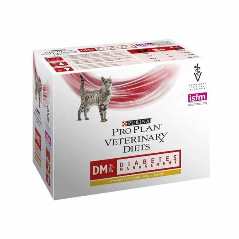 Purina Pâtée DM DIABETES MANAGEMENT POULET Chat 10x85g - Pro Plan Veterinary Diets 3 Purina Pâtée DM DIABETES MANAGEMENT POULET Chat 10x85g - Pro Plan Veterinary Diets
