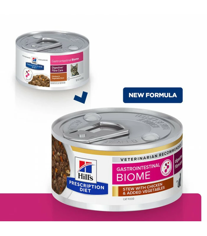 HILL'S Pet Nutrition Pâtée GASTROINTESTINAL BIOME MIJOTE POULET & LEGUMES Chat 24x82g - Prescription Diet 4 HILL'S Pet Nutrition Pâtée GASTROINTESTINAL BIOME MIJOTE POULET & LEGUMES Chat 24x82g - Prescription Diet – Image 2