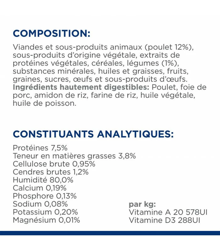 HILL'S Pet Nutrition Pâtée GASTROINTESTINAL BIOME MIJOTE POULET & LEGUMES Chat 24x82g - Prescription Diet 12 HILL'S Pet Nutrition Pâtée GASTROINTESTINAL BIOME MIJOTE POULET & LEGUMES Chat 24x82g - Prescription Diet – Image 10