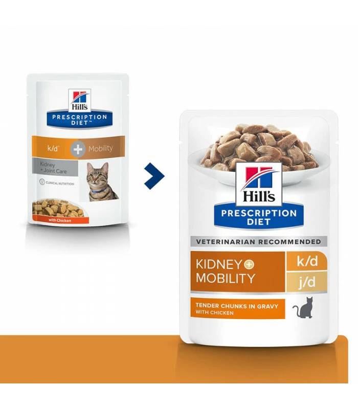 HILL'S Pet Nutrition Pâtée K/D J/D KIDNEY + MOBILITY POULET Chat 12x85g - Prescription Diet 4 HILL'S Pet Nutrition Pâtée K/D J/D KIDNEY + MOBILITY POULET Chat 12x85g - Prescription Diet – Image 2
