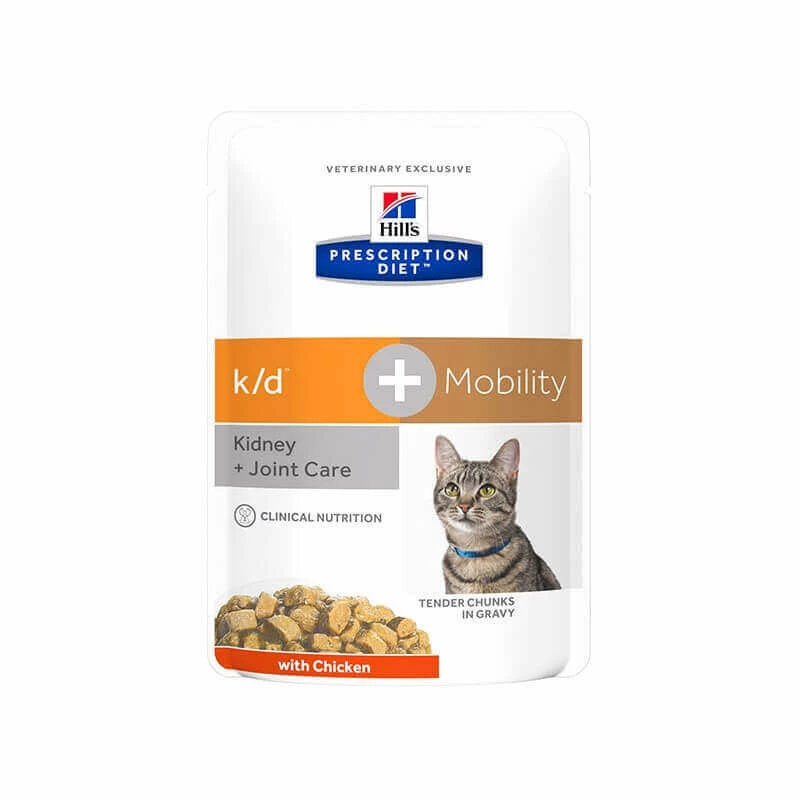 HILL'S Pet Nutrition Pâtée K/D J/D KIDNEY + MOBILITY POULET Chat 12x85g - Prescription Diet 3 HILL'S Pet Nutrition Pâtée K/D J/D KIDNEY + MOBILITY POULET Chat 12x85g - Prescription Diet