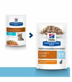 HILL'S Pet Nutrition Pâtée K/D KIDNEY EARLY STAGE POULET Chat 12x85g - Prescription Diet -alimentation chats boutique patee kd kidney early stage poulet chat 12x85g prescription diet 1