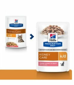 HILL'S Pet Nutrition Pâtée K/D KIDNEY SAUMON Chat 12x85g - Prescription Diet -alimentation chats boutique patee kd kidney saumon chat 12x85g prescription diet 1