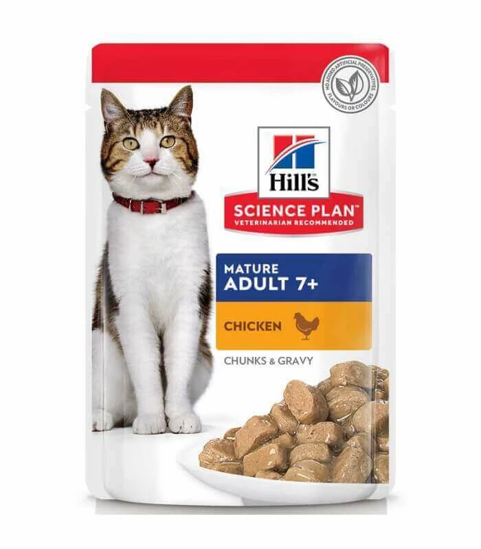 HILL'S Pet Nutrition Pâtée MATURE ADULT 7+ POULET Chat 12x85g - Science Plan 3 HILL'S Pet Nutrition Pâtée MATURE ADULT 7+ POULET Chat 12x85g - Science Plan