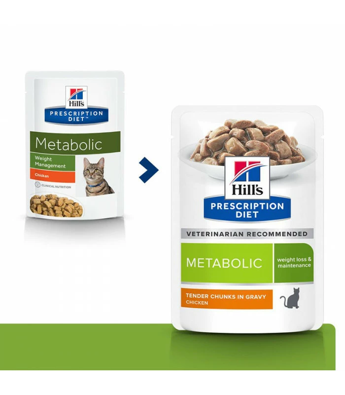 HILL'S Pet Nutrition Pâtée METABOLIC POULET Chat 12x85g - Prescription Diet 4 HILL'S Pet Nutrition Pâtée METABOLIC POULET Chat 12x85g - Prescription Diet – Image 2