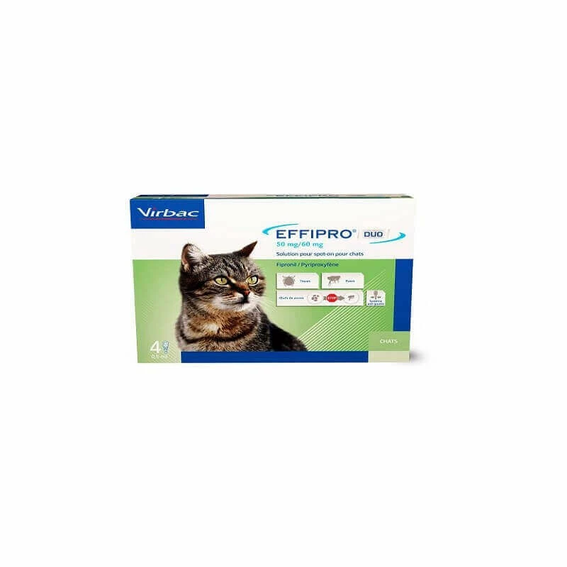 Virbac Solution EFFIPRO DUO S/O Chat 4 Pip. 3 Virbac Solution EFFIPRO DUO S/O Chat 4 Pip.